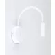 TK LIGHTING LAMPĂ DE PERETE + USB LAGOS 10202 1XG9 ALB