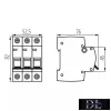 Întrerupător miniatural KANLUX KMB6-B16/3