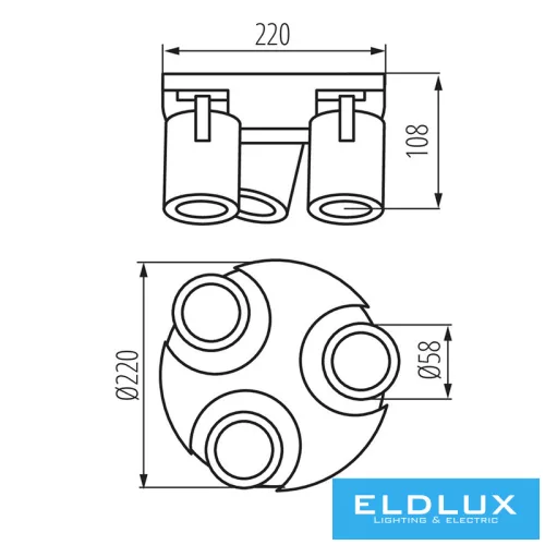 KANLUX LAURIN EL-3O B lampă GU10