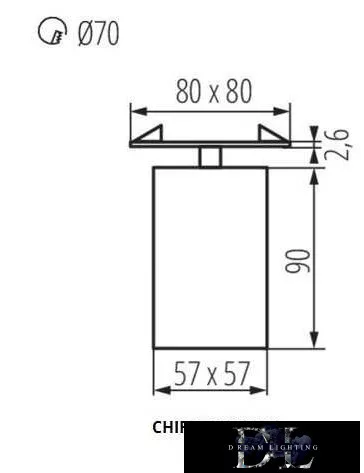 Lampa KANLUX CHIRO GU10 DTL-B GU10 