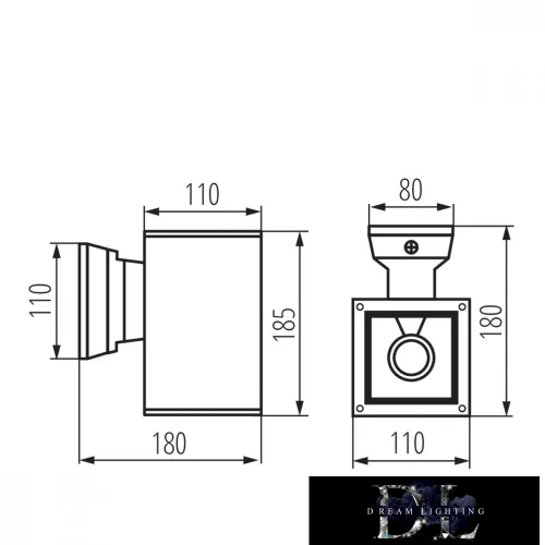 KANLUX LART EL-160-GR corp de iluminat pentru fațadă