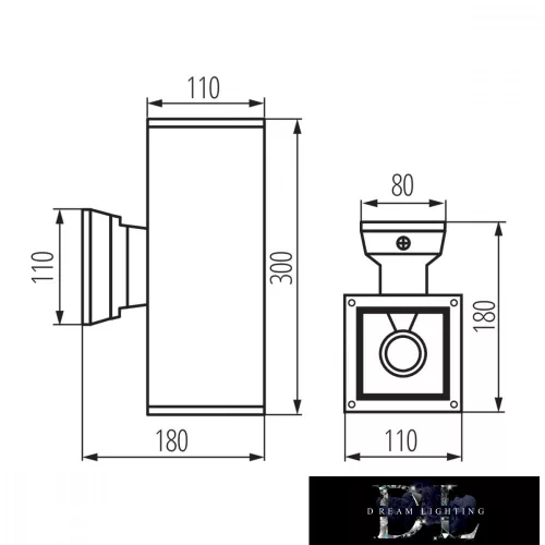 KANLUX LART EL-260-GR corp de iluminat pentru fațadă