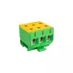 CONECTOR DIN RAIL 3X2,5-50MM2 Y/G