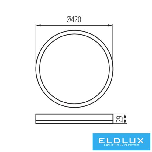 Lampa KANLUX AZPO LED 22W-NW-O-B