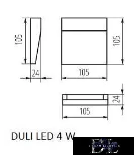 Lampa KANLUX DULI LED 4W-NW-L-GR 