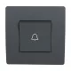 EL BASIC TG112 DOORBELL SWITCH GRAPHITE-OLD