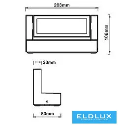 Lampă de perete pentru exterior UNIVERSO 21w 1800lm CCT cu întrerupător 203x108x80mm IP65 gri 5 ani