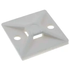   BAZĂ PENTRU BRĂȚĂ DE CABLU MT-25, ADEZIVĂ - ALBĂ (100 PCS)
