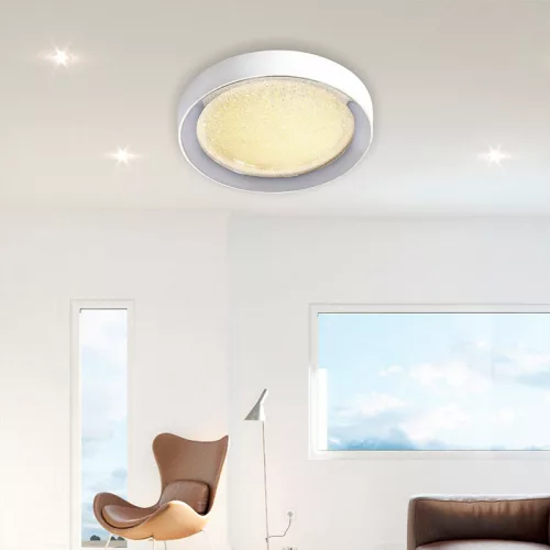 ELDLUX MILKY lampă de tavan 32W+15W WW+NW alb/cromat