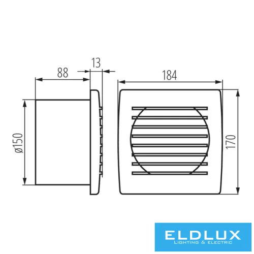KANLUX EOL 150T  ventilator cu temporizator