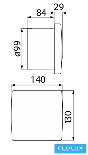 KANLUX EOL F100B-INOX ventilator, convențional