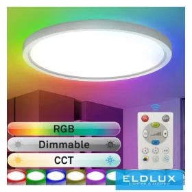   OSRAM chip Mennyezeti lámpa 18W RGB+CCT távirányítóval fehér