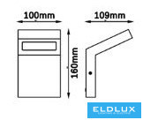 UNIVERSO Lampă de perete pentru exterior 10w 720lm 4000k 110° IP54 Antracit 100x109x160mm