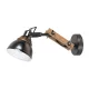 LAMPĂ DE PERETE ALEGRA 1XE14 NEGRU/LEMN