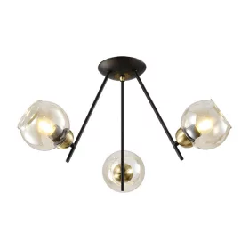 CANDELABRU RICK 3XE27 NEGRU/BRONZ