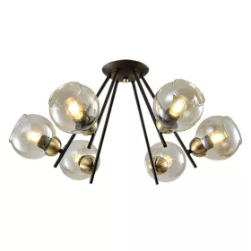 RICK CANDELABRU 6XE27 NEGRU/BRONZ
