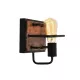 LAMPĂ DE PERETE SILVIA 1XE27 NEGRU/LEMN