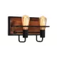 LAMPĂ DE PERETE SILVIA 2XE27 NEGRU/LEMN