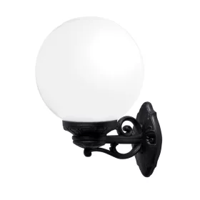   GLOBE 250 OPAL LAMPĂ DE PERETE DE GRĂDINĂ 1XE27 IP55 NEGRU