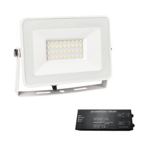 VEGA SLIM SMD LED REFLECTOR 30W 4000K ALB+KIT DE URGENȚĂ