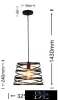 Lampa suspendată UNIVERSO 1xE27 IP20 D325x1430mm negru