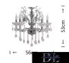 Candelabru UNIVERSO cu 5 brațe 5xE14 Max.40W D65x58cm crom