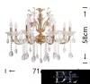 Candelabru UNIVERSO cu 8 brațe 8xE14 Max.40W D71x58cm auriu