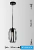 Lampă suspendată UNIVERSO 1xE27 Max.60w IP20 Negru D140x1340mm