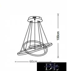 Lampa suspendată UNIVERSO 51w 4080lm comutator CCT IP20 alb D600x1000mm