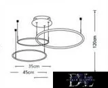 Lampa suspendată UNIVERSO 55w 4400lm 4000K IP20 Alb D600x1200mm