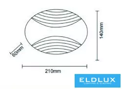 UNIVERSO Lampă de perete 6w 480lm CCT IP20 210x140x60mm alb