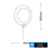 UNIVERSO Lampă de perete cu întrerupător cu tragere 10w 550lm CCT.kap IP20 negru D249x90mm