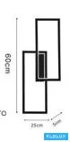 UNIVERSO Lampă de perete 32W 2560lm CCT 250x600x50mm IP20 negru