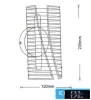 UNIVERSO Lampă de perete  6W 480lm CCT.kap IP20 Auriu 235x120mm