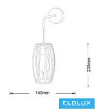 UNIVERSO Lampă de perete 1xE27 max.60w 140x235mm IP20 Negru 5 ani