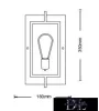UNIVERSO Lampă de perete e27 1xmax.60w IP20 cupru/negru 350x180mm 5 ani