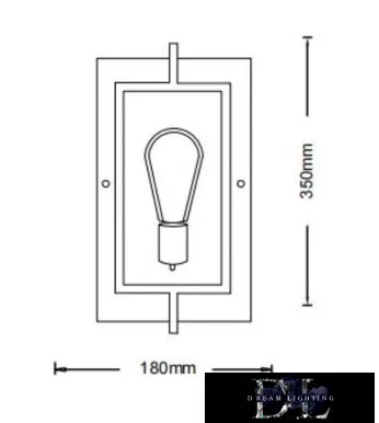 UNIVERSO Lampă de perete e27 1xmax.60w IP20 cupru/negru 350x180mm 5 ani
