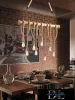 UNIVERSO Candelabru din frânghie de cânepă 8xE27 max. 240V ∅1000×1400mm negru