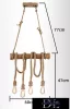 Candelabru UNIVERSO cu frânghie de cânepă 4xE27 max. 240V 600×1240mm negru