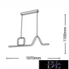 Lampa suspendată UNIVERSO 46w 3680lm 4000k IP20 1070x1100mm Negru