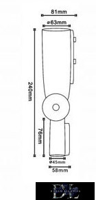 UNIVERSO Suport adaptor pentru lampă stradală D63-D45 mm D81x240 mm