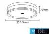 UNIVERSO Lampă de tavan 24W 2500lm CCT.Kap IP20 Alb D300x70mm