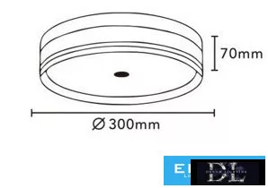 UNIVERSO Lampă de tavan 24W 2500lm CCT.Kap IP20 Alb D300x70mm