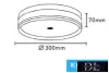 UNIVERSO Lampă de tavan 24w 2500lm CCT.kap IP20 negru D300x70mm