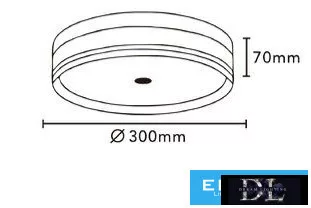 UNIVERSO Lampă de tavan 24w 2500lm CCT.kap IP20 negru D300x70mm