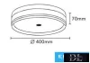 UNIVERSO Lampă de tavan 32w 3170lm CCT.kap IP20 alb D400x70mm