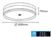 UNIVERSO Lampă de tavan 32w 3170lm CCT.cap IP20 negru D400x70mm