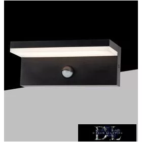   UNIVERSO Lampă de perete pentru exterior cu senzor de mișcare 10w 1000lm 4000k IP54 negru 210x90x82mm 3 ani