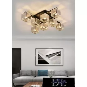 UNIVERSO Lampă de tavan 8xE27 Max.60W 930x930mm negru