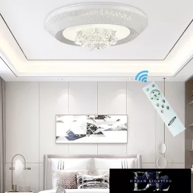   UNIVERSO Lampă de tavan din sticlă cristal 83/166w 6640/13280lm CCT IP22 ∅800mm alb